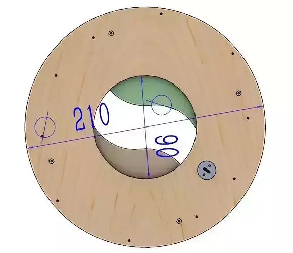 LS2BLROD90A Tai Chi Mechanism laser engraving shutter 3D print model