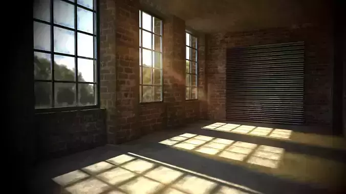 warehouse interior  Low-poly 3D model