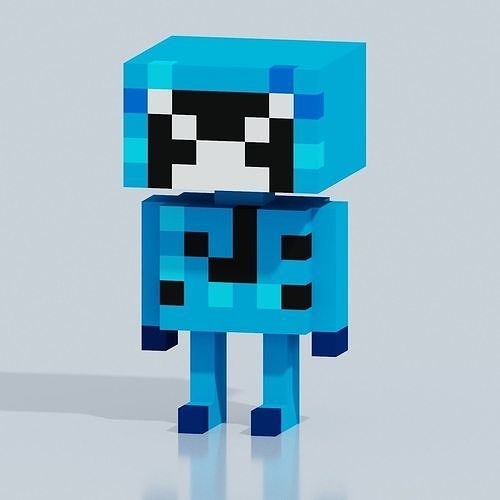 Toy Hero 1 Voxel Low-poly 3D model