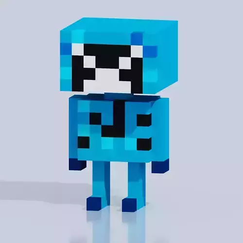 Toy Hero 1 Voxel Low-poly 3D model
