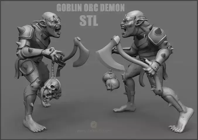 Goblin Orc Demon Stl 3D print model