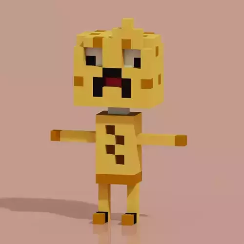 Toy Hero 2 Voxel Low-poly 3D model