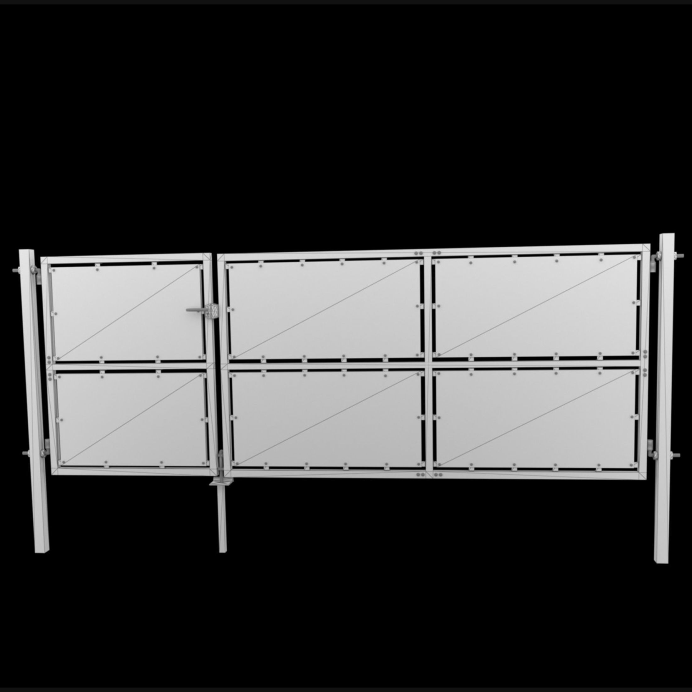 Gate industrial style 3D model | CGTrader