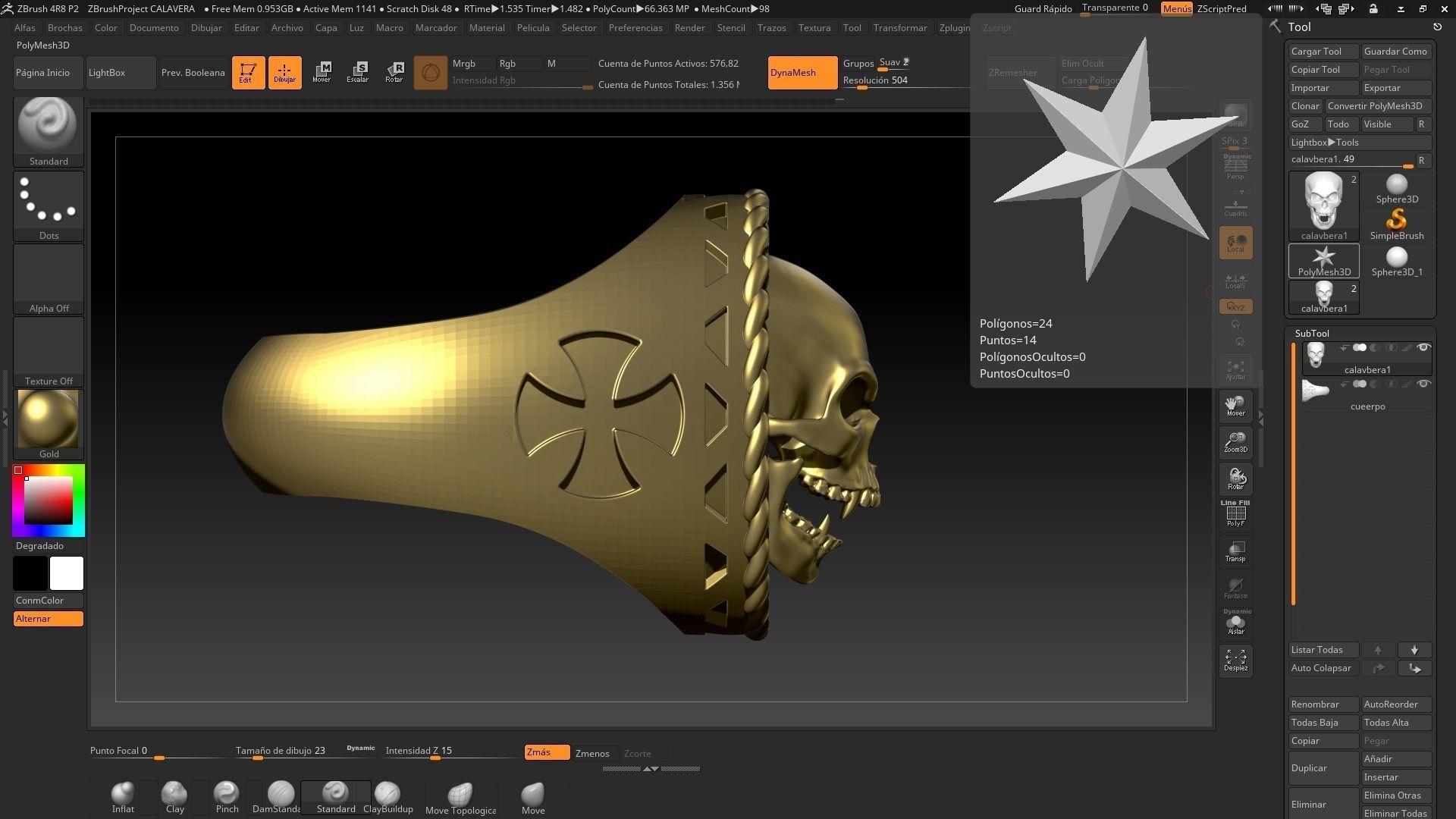Chains skull ring 3D print model_5