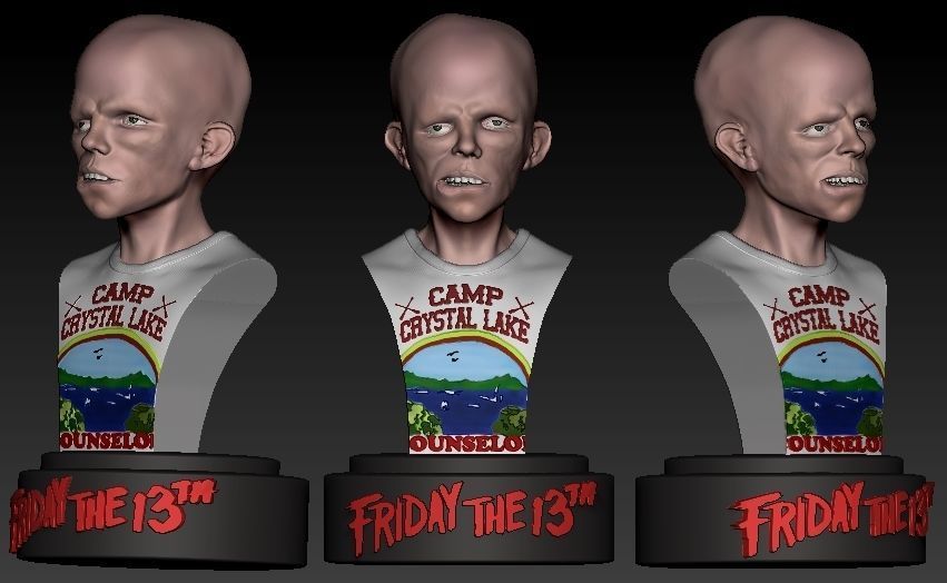 Jason Voorhees Young - Bust 3D print model_4