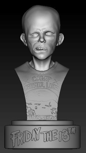Jason Voorhees Young - Bust 3D print model_1