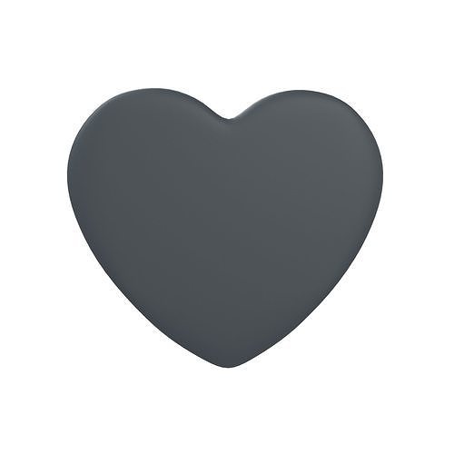 Twitter Heart Emoji v1 008 Low-poly 3D model