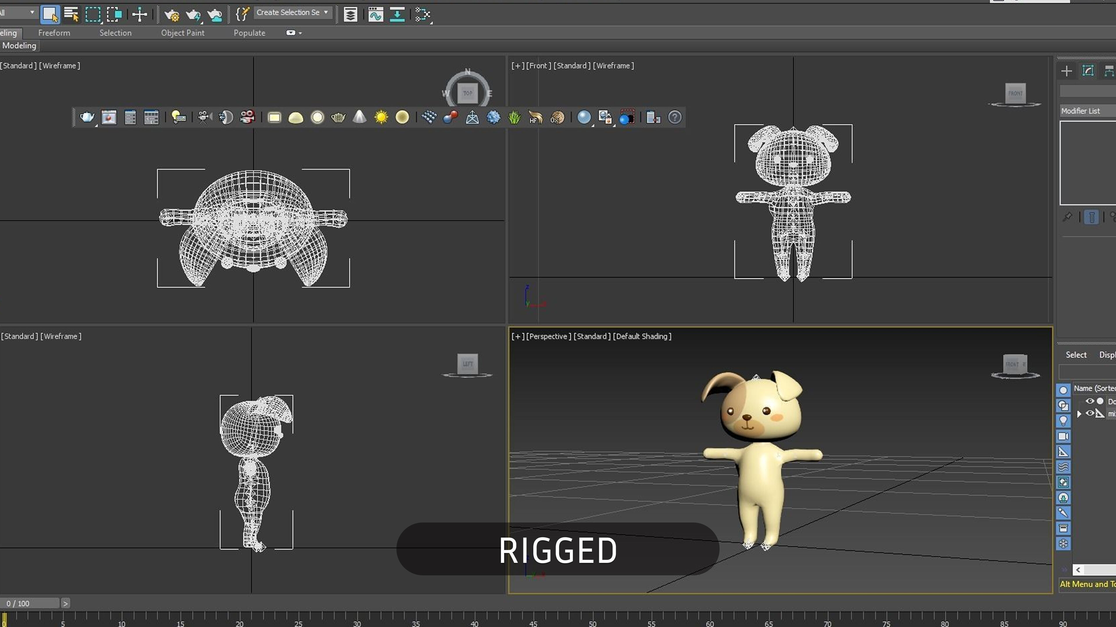 Cartoon Dog character 3d Low-poly 3D model_12