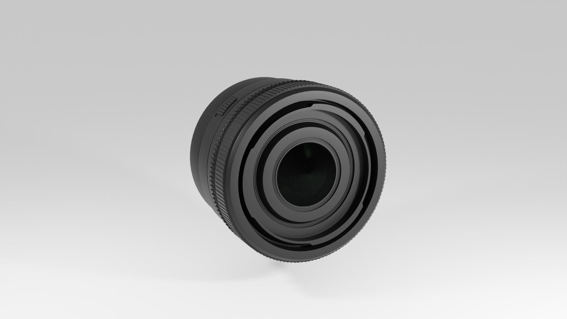 camera lens low poly Low-poly 3D model_1