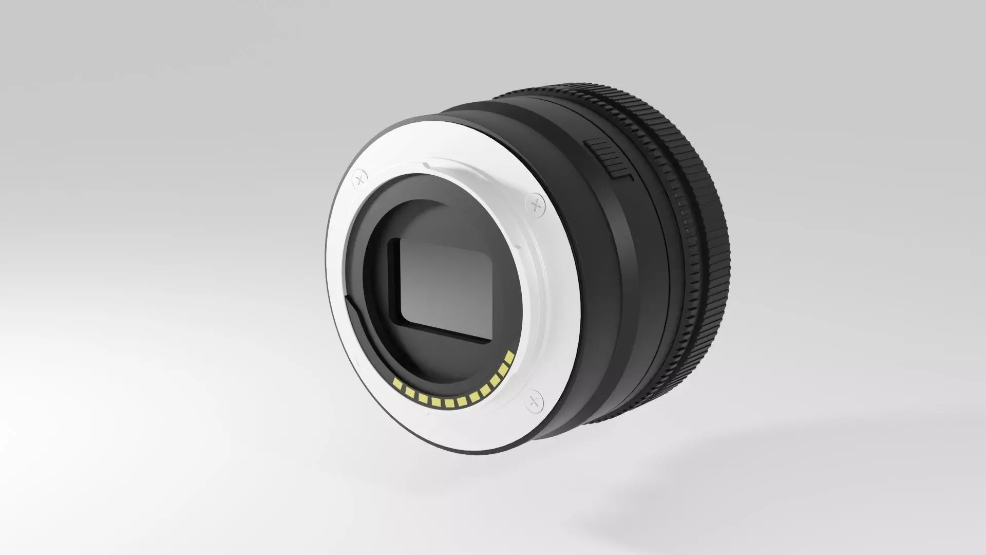 camera lens low poly Low-poly 3D model_0