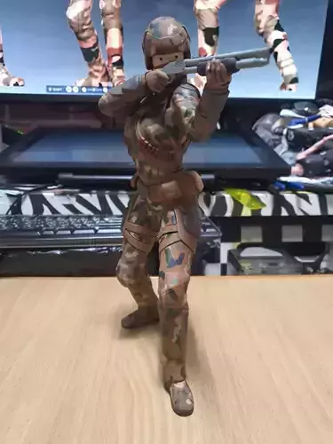 female soldier  3D print model