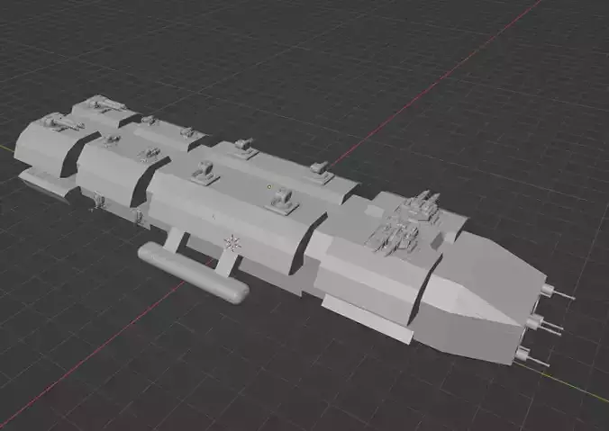 Jeraptha Frigate Free 3D model