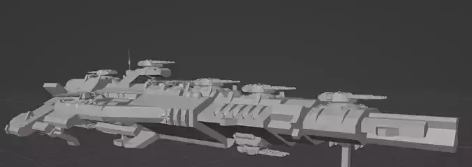 Kristang Battleship Free 3D model