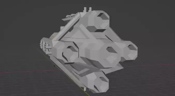 Kristang Heavy Cruiser Free 3D model