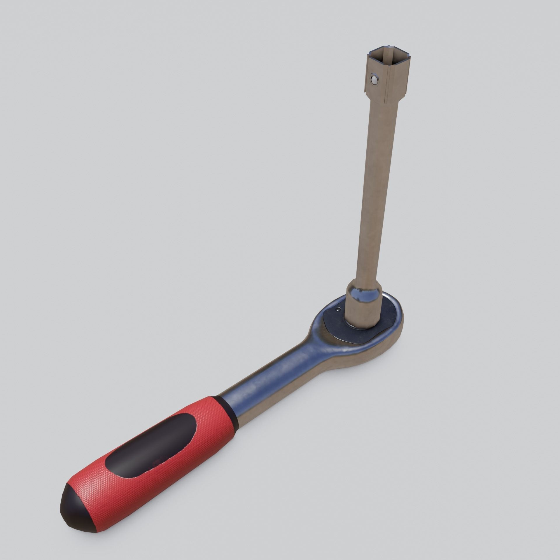 Torque Wrench 2 models and 3 nozzles VR Low-poly 3D model_13