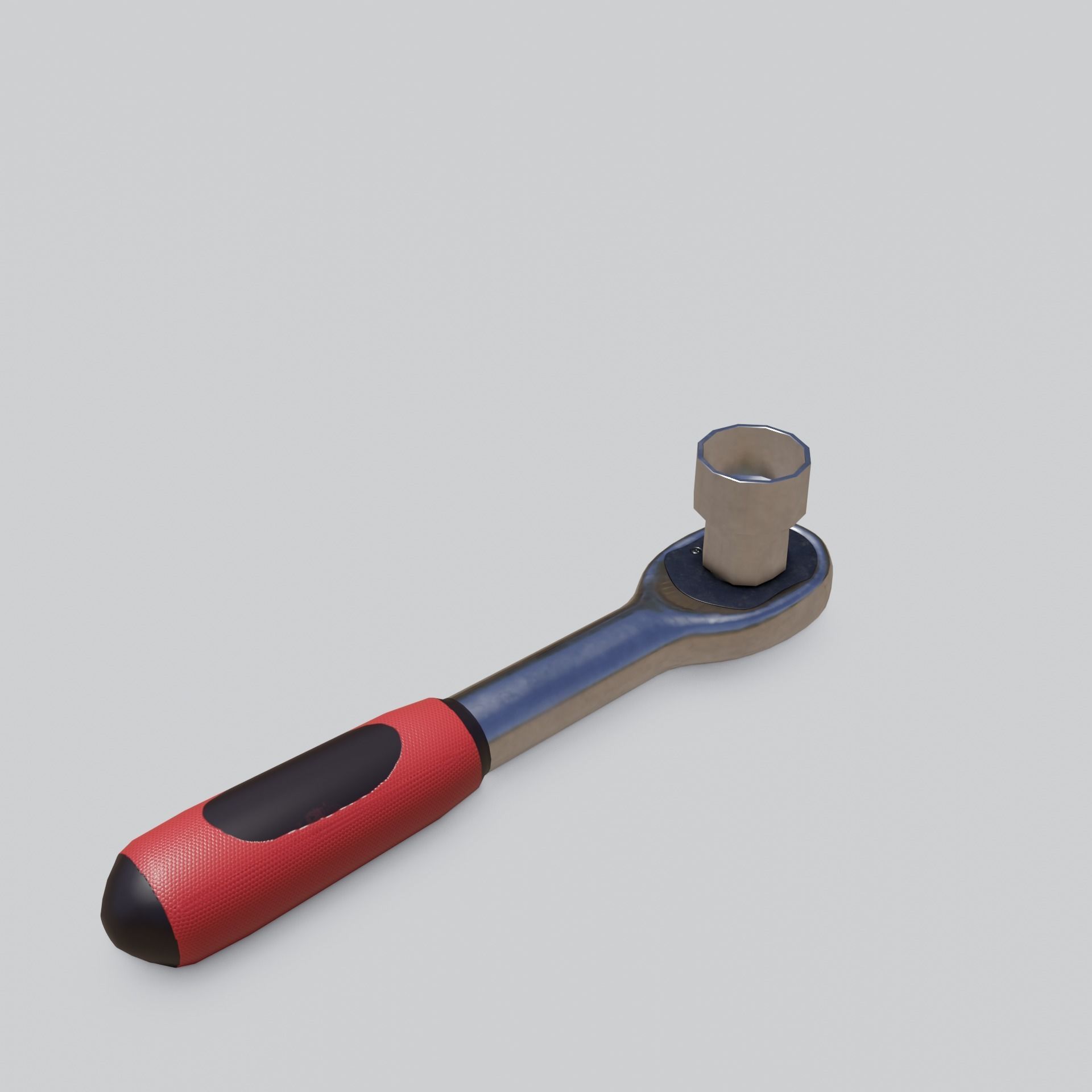 Torque Wrench 2 models and 3 nozzles VR Low-poly 3D model_4
