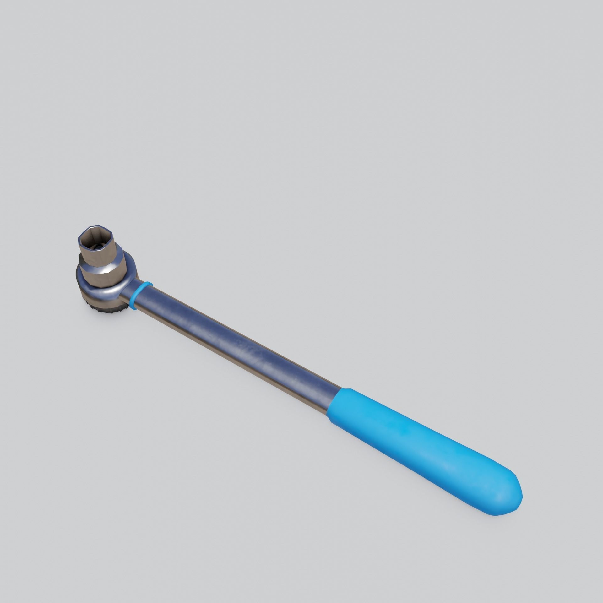 Torque Wrench 2 models and 3 nozzles VR Low-poly 3D model_7