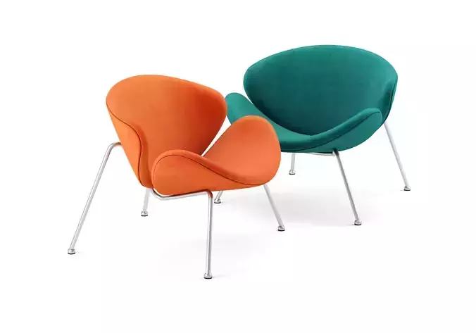 Nutshell Upholstered Vinyl Lounge Chair