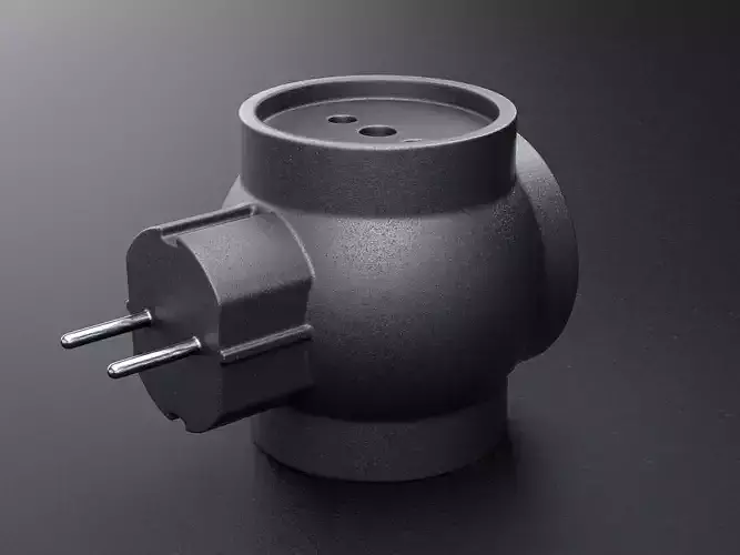 Socket Adapter Power Supply Splitter 3D Model Free 3D model