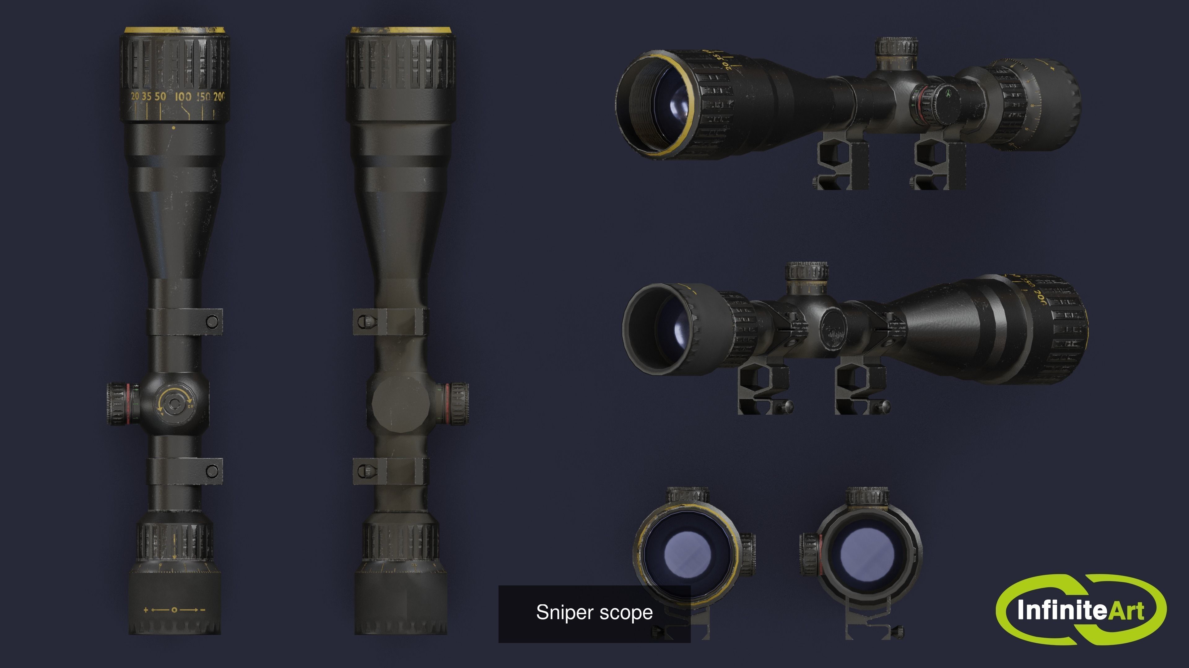 Accessories for weapons 3D Model Collection_17