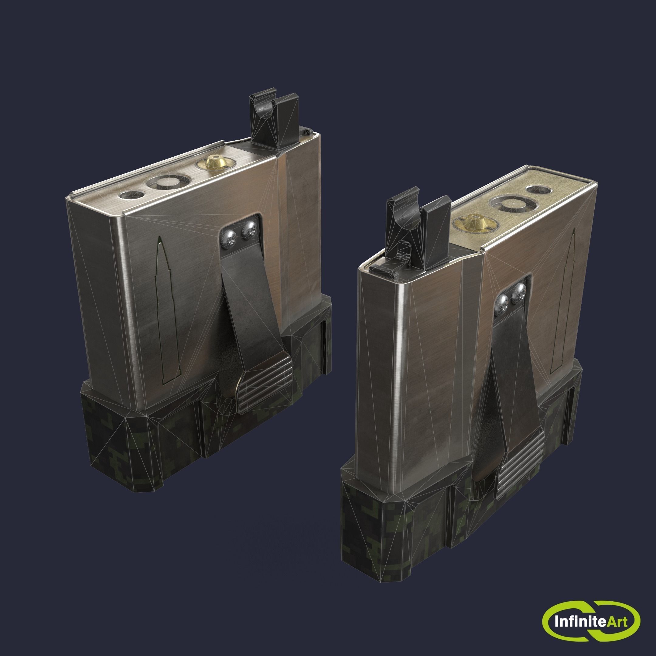  Rifle magazine Low-poly 3D model_3