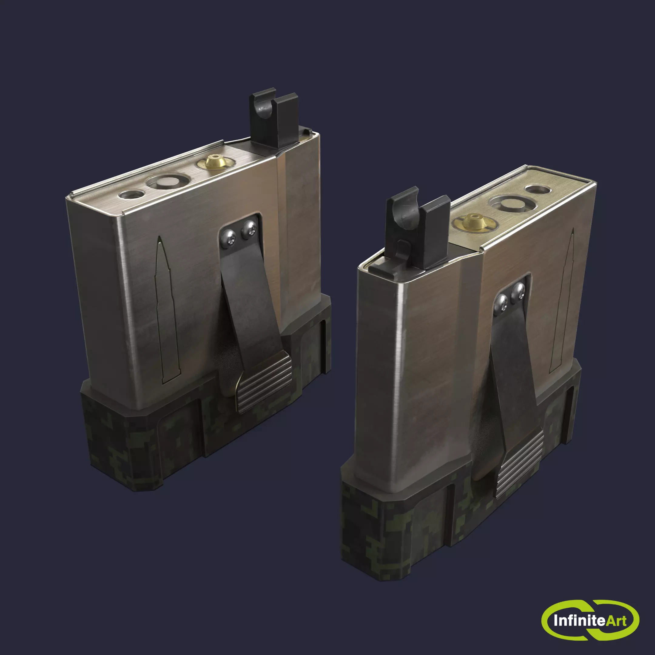  Rifle magazine Low-poly 3D model_0