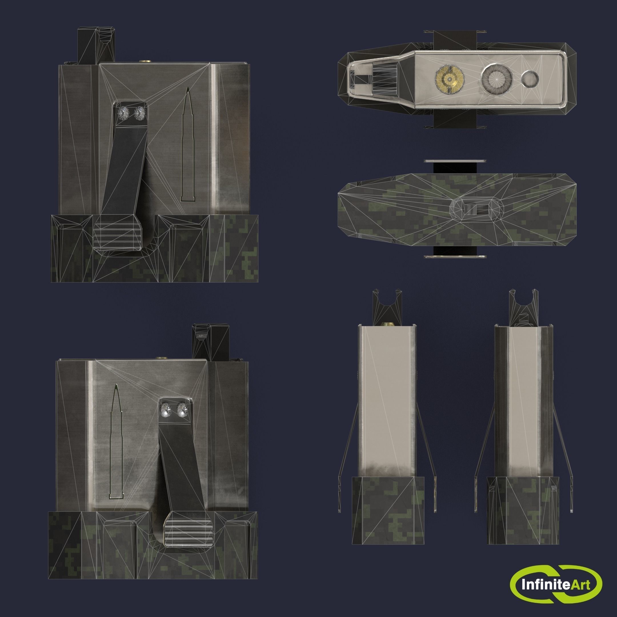  Rifle magazine Low-poly 3D model_6