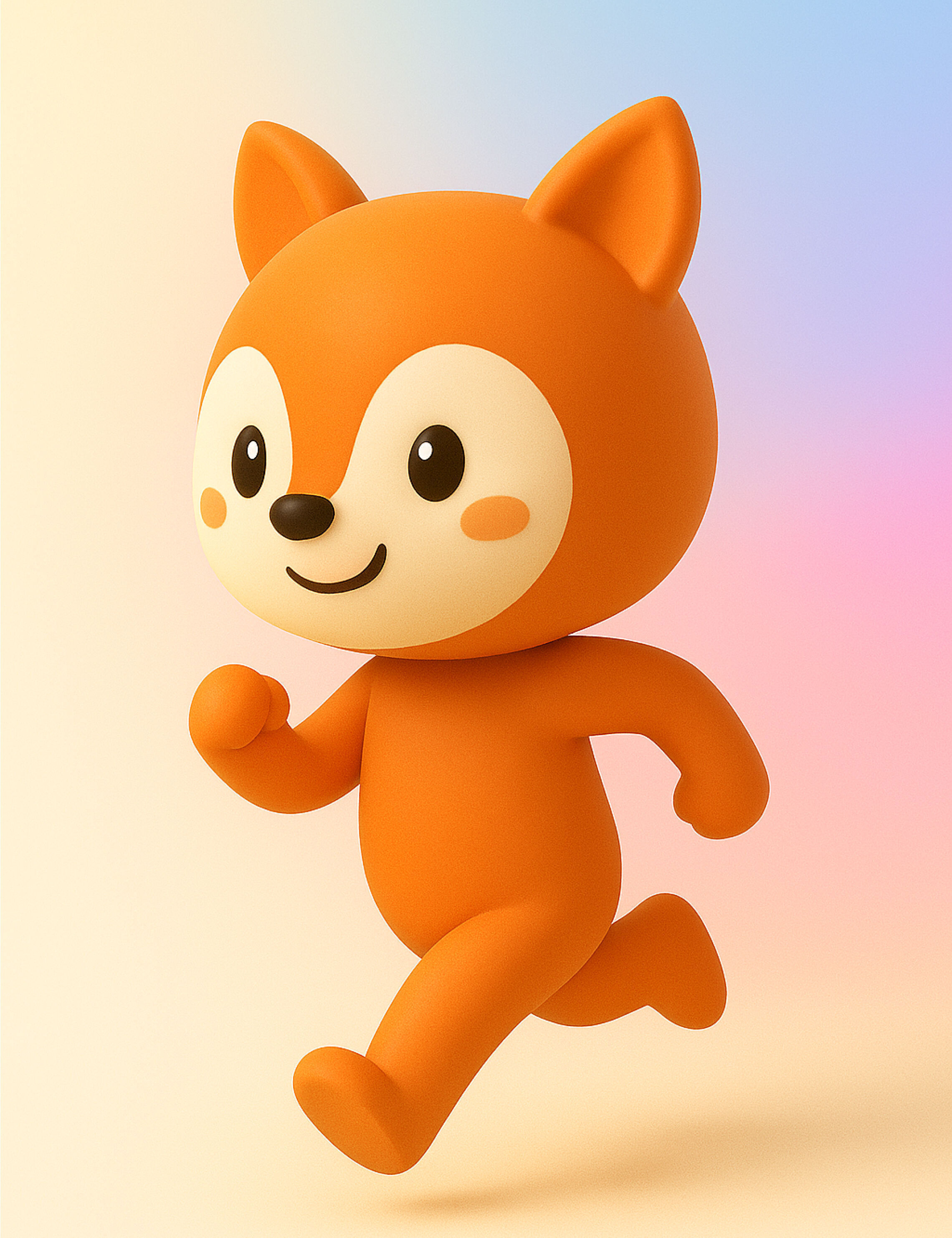 Cartoon Fox character 3d  Low-poly 3D model_4