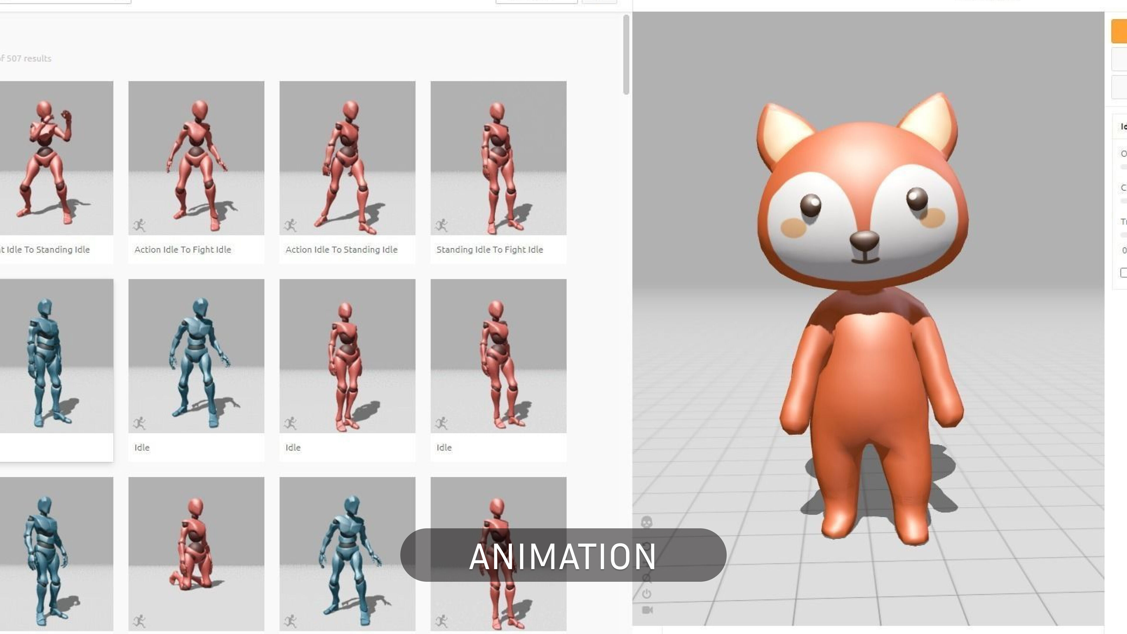 Cartoon Fox character 3d  Low-poly 3D model_9