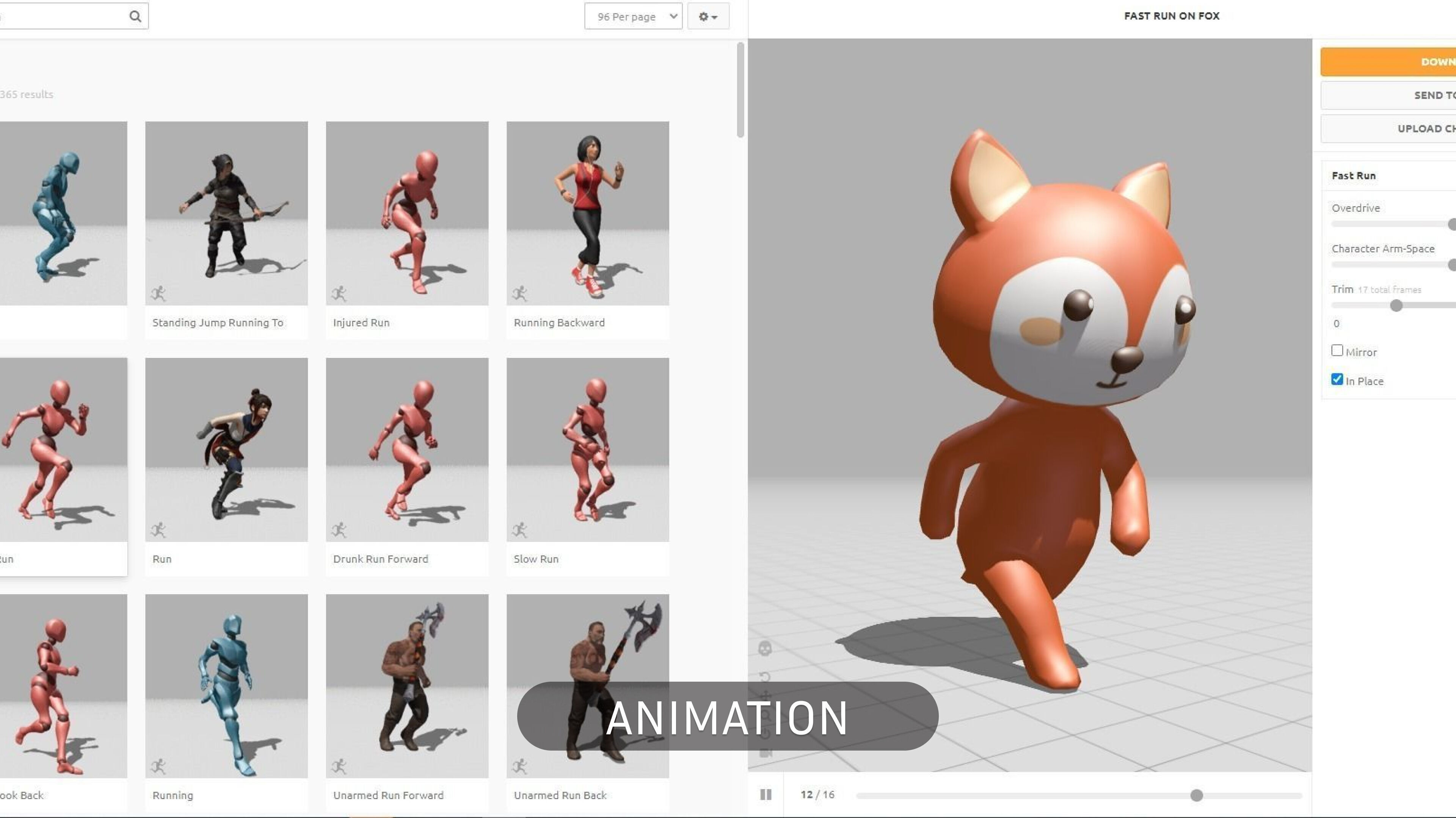 Cartoon Fox character 3d  Low-poly 3D model_8