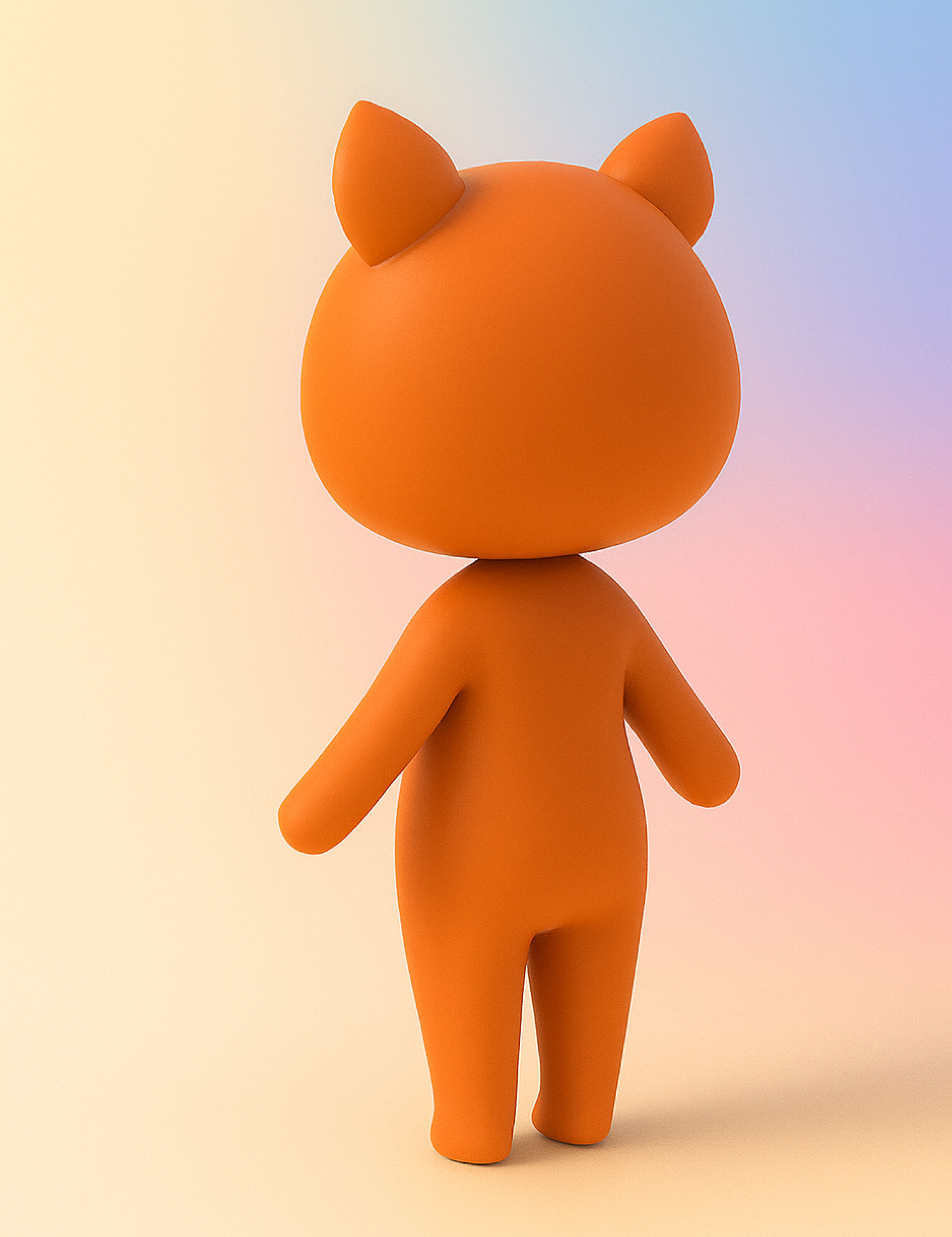 Cartoon Fox character 3d  Low-poly 3D model_5