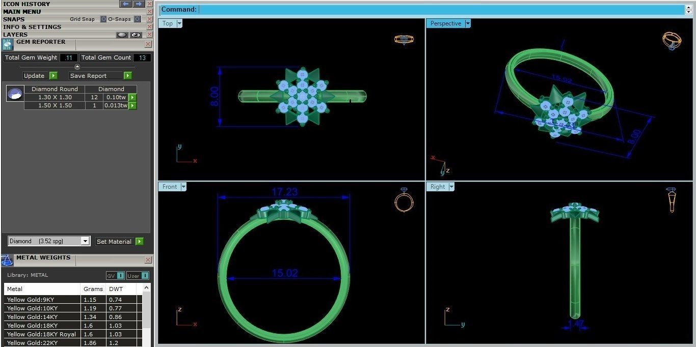 Star Ultra light wt minimalist Women Ring 3dm stl renders 3D print model_4