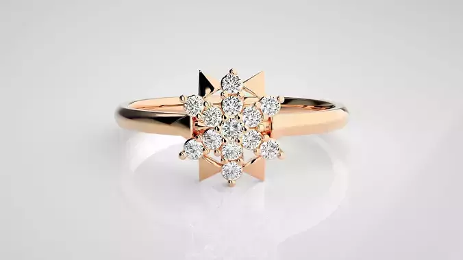 Star Ultra light wt minimalist Women Ring 3dm stl renders 3D print model Star Ultra light wt minimalist Women Ring 3dm stl renders 3D print model