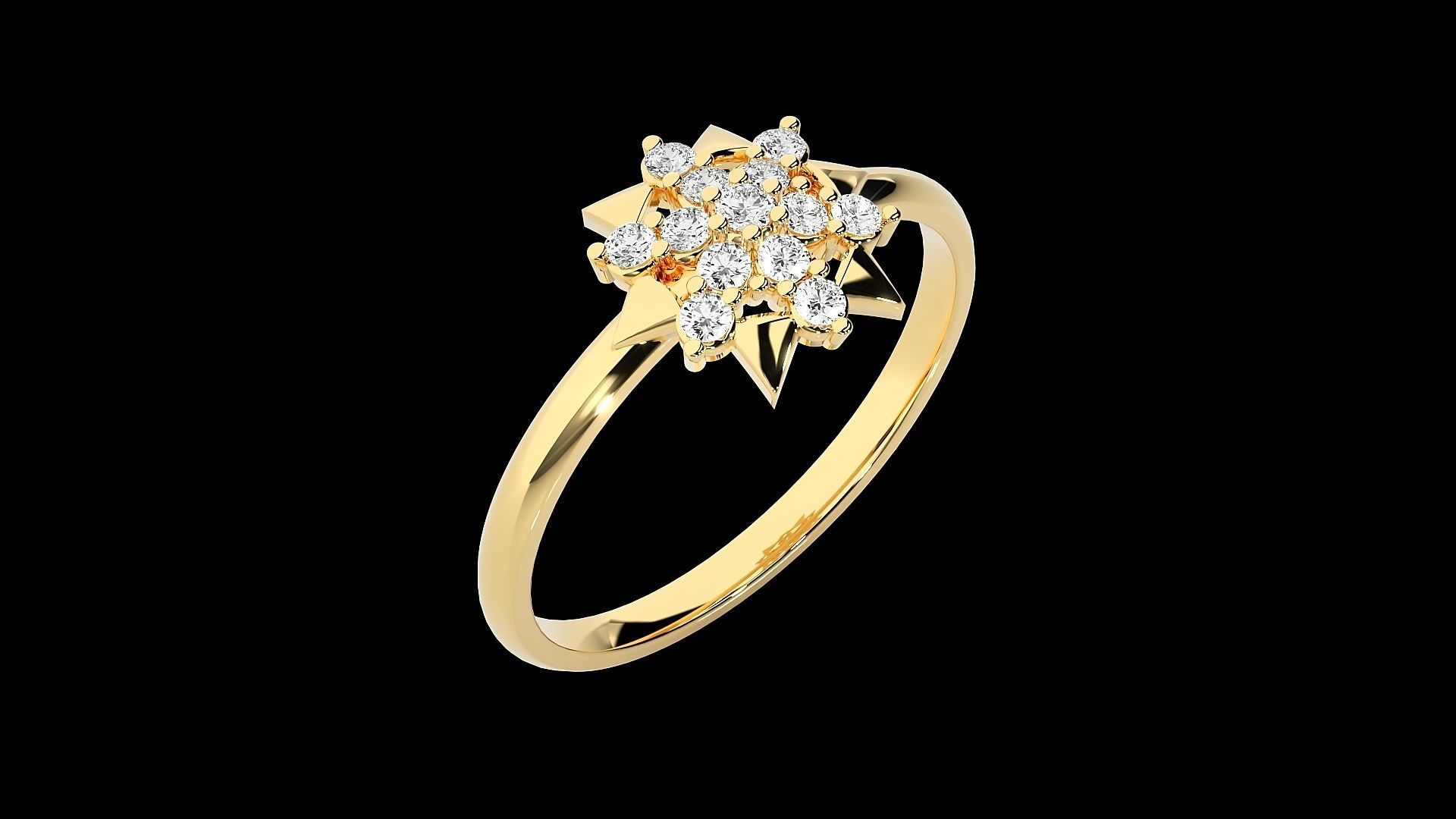 Star Ultra light wt minimalist Women Ring 3dm stl renders 3D print model_18
