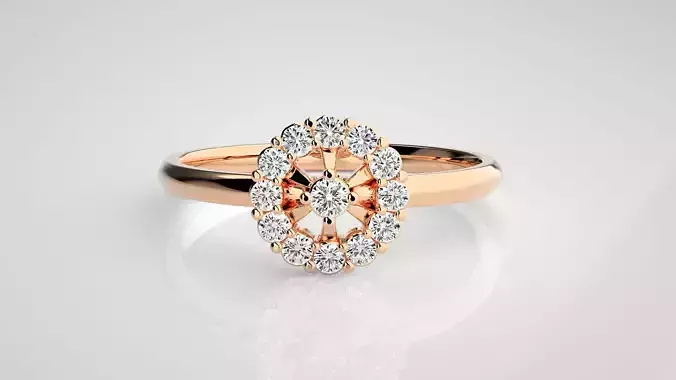 Flower Ultra light wt minimalist Women Ring 3dm stl renders