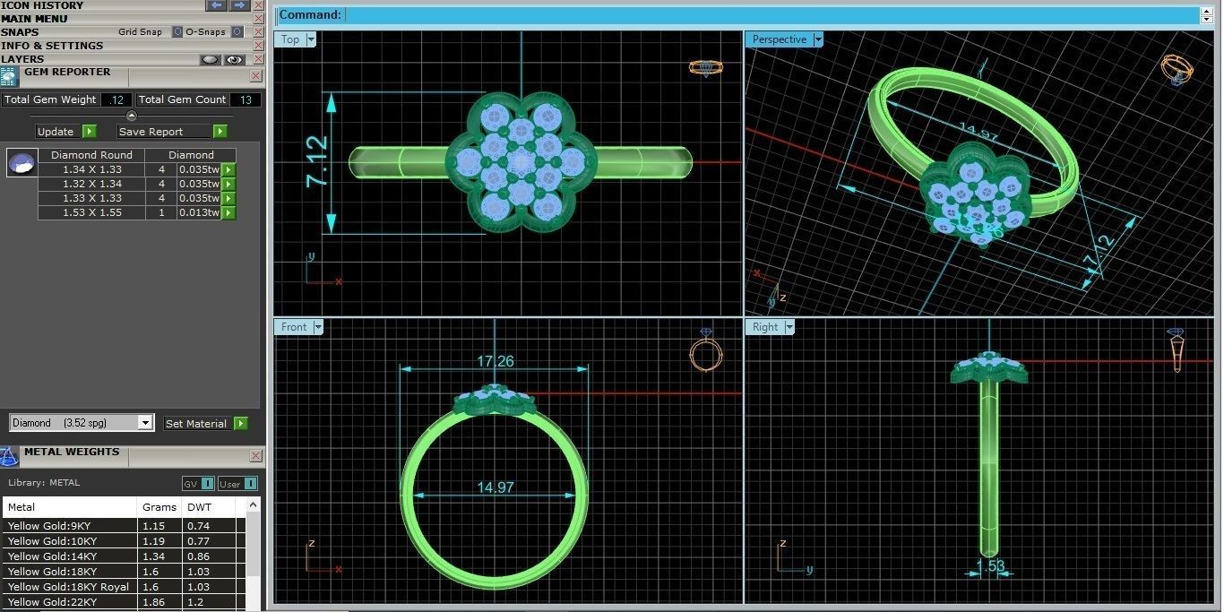 Ultra light wt minimalist Women Ring 3dm stl renders 3D print model_3
