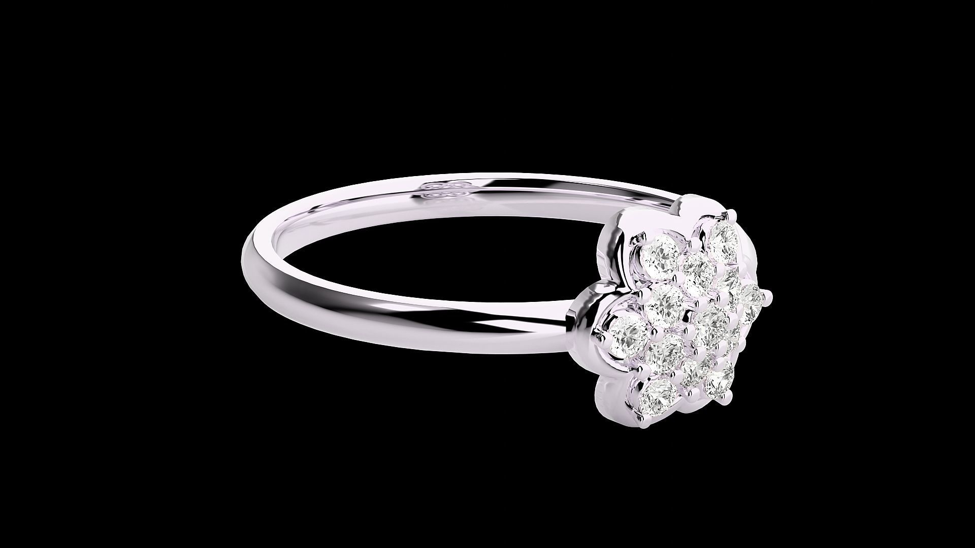 Ultra light wt minimalist Women Ring 3dm stl renders 3D print model_11