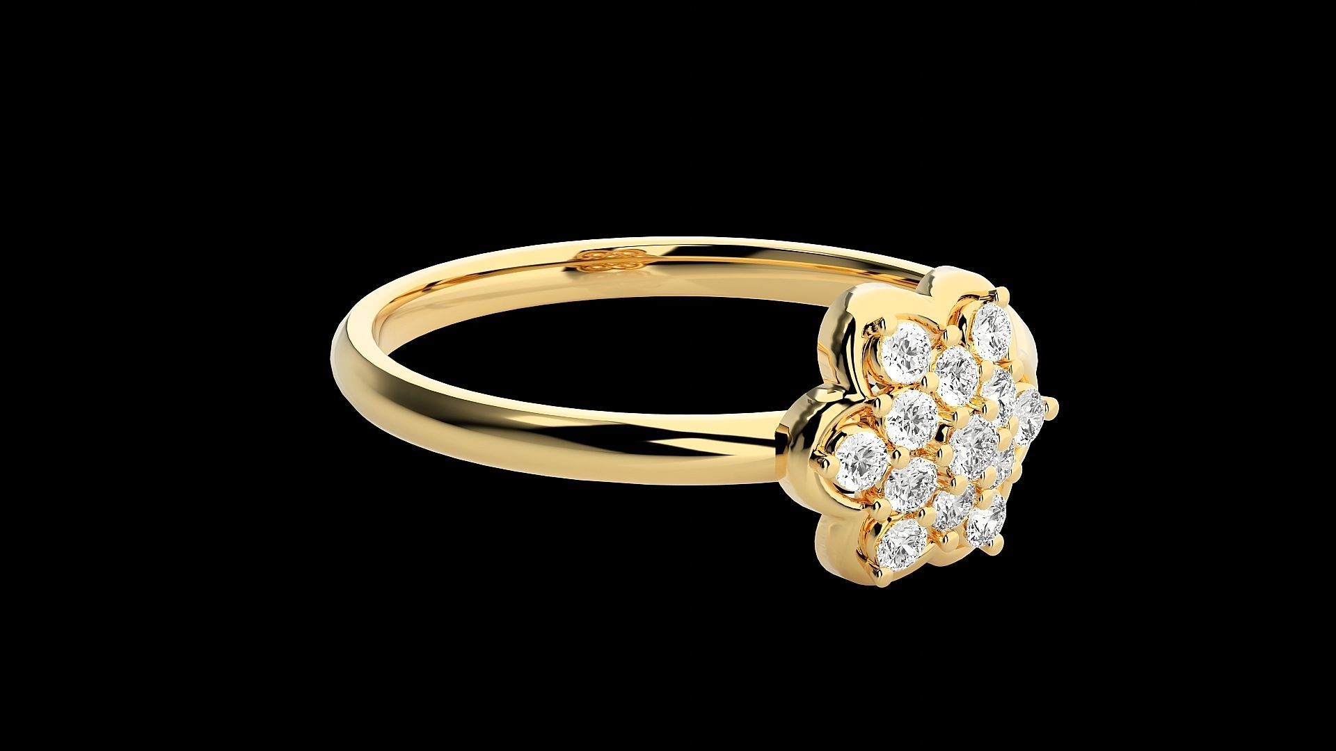 Ultra light wt minimalist Women Ring 3dm stl renders 3D print model_17