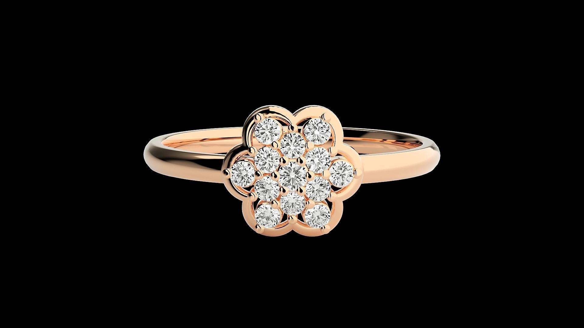 Ultra light wt minimalist Women Ring 3dm stl renders 3D print model_4