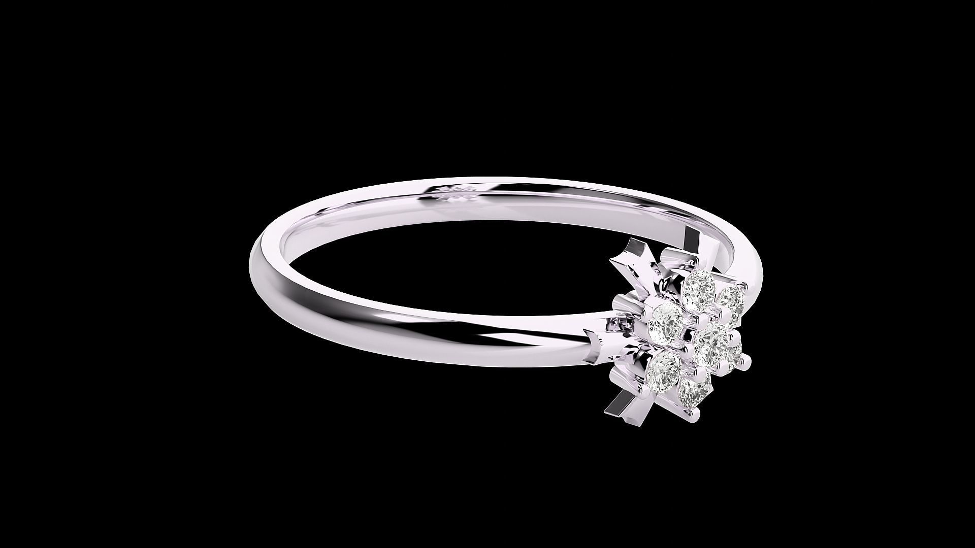 Ultra light wt minimalist Women Ring 3dm stl renders 3D print model_11