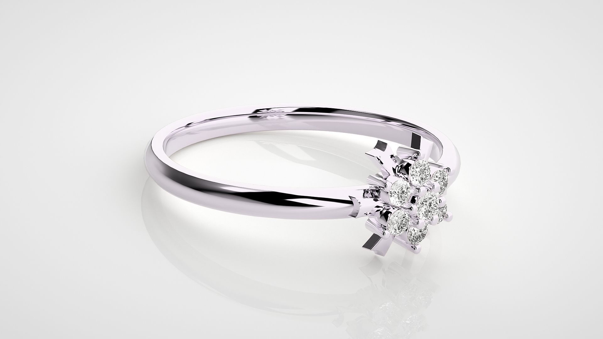 Ultra light wt minimalist Women Ring 3dm stl renders 3D print model_8