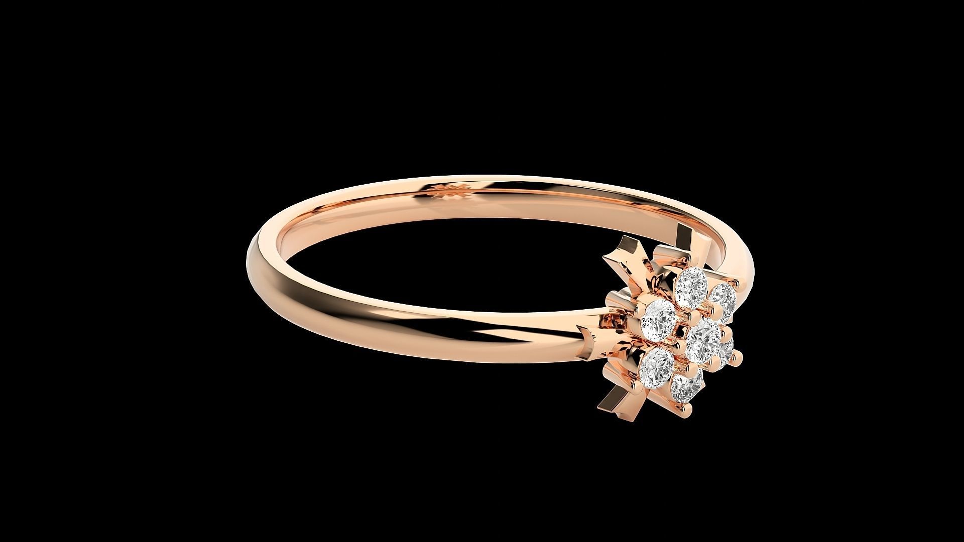 Ultra light wt minimalist Women Ring 3dm stl renders 3D print model_5