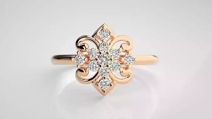 Ultra light wt minimalist Women Ring 3dm stl renders