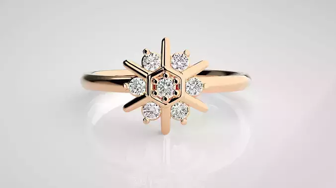 Star Light Ultra light wt minimalist Women Ring 3dm stl renders 3D print model Star Light Ultra light wt minimalist Women Ring 3dm stl renders 3D print model