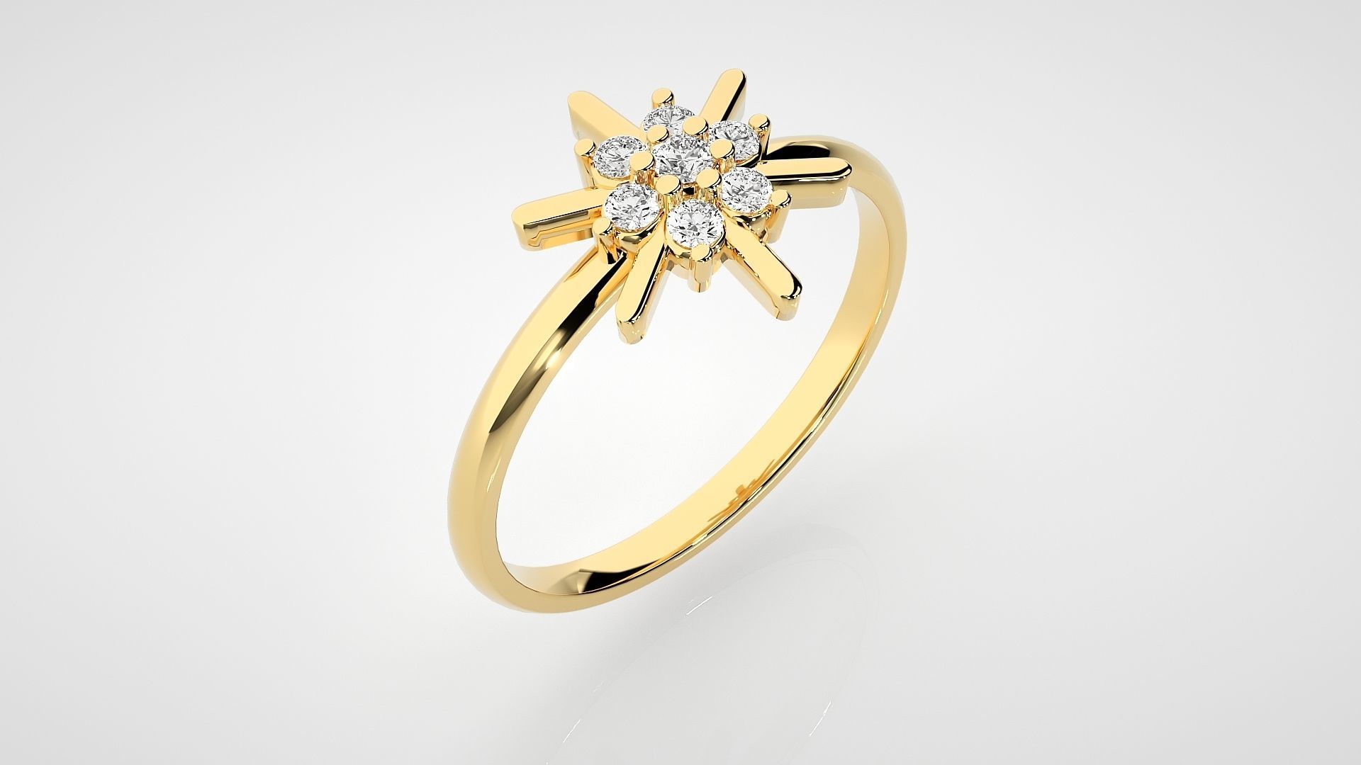 Star Light Ultra light wt minimalist Women Ring 3dm stl renders 3D print model_15