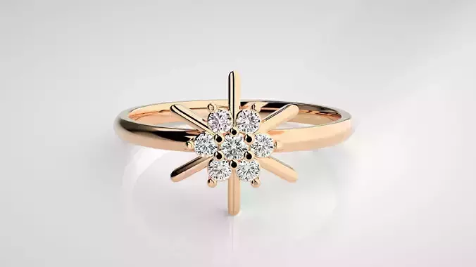 Star Light Ultra light wt minimalist Women Ring 3dm stl renders 3D print model Star Light Ultra light wt minimalist Women Ring 3dm stl renders 3D print model