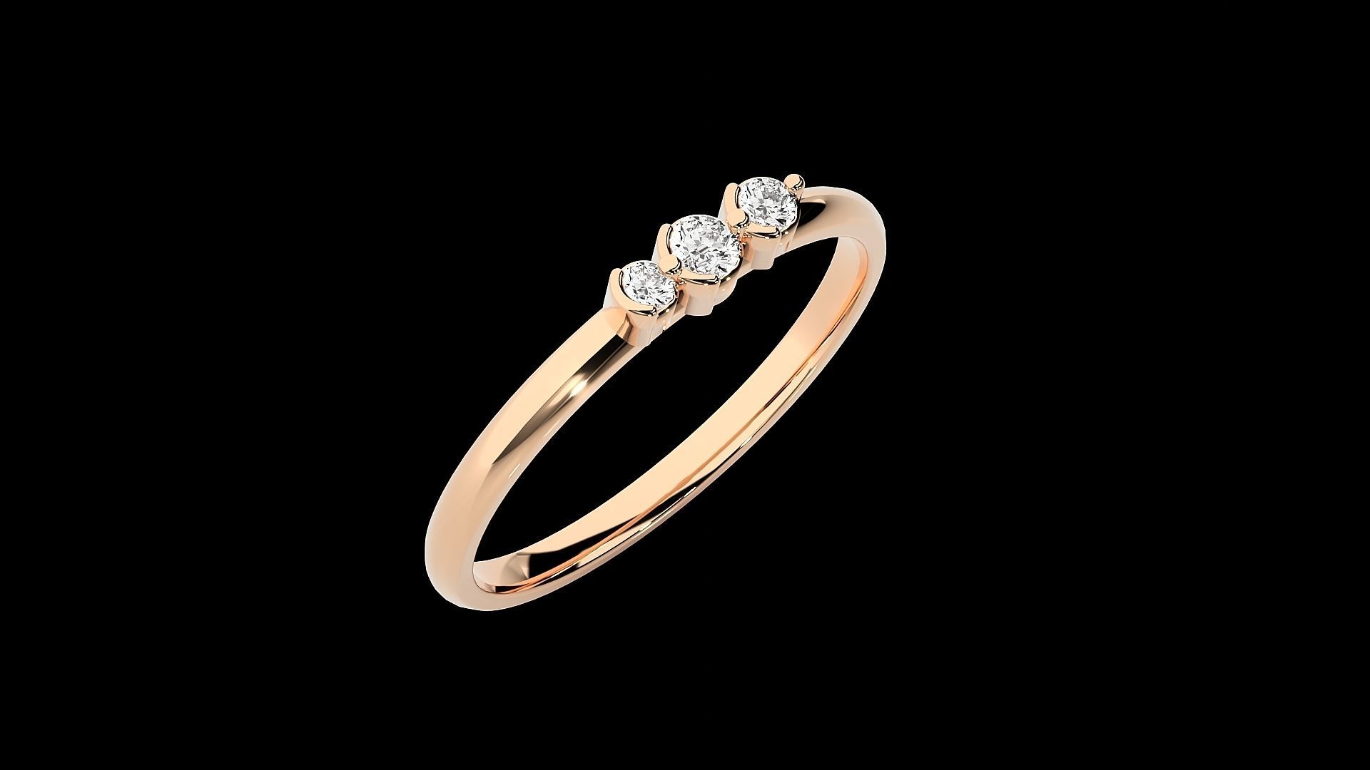 Ultra light wt minimalist Women Ring 3dm stl renders 3D print model_6