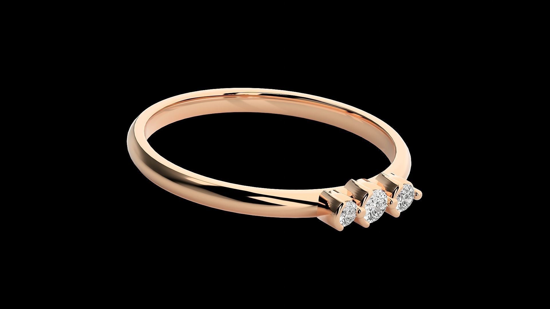 Ultra light wt minimalist Women Ring 3dm stl renders 3D print model_5