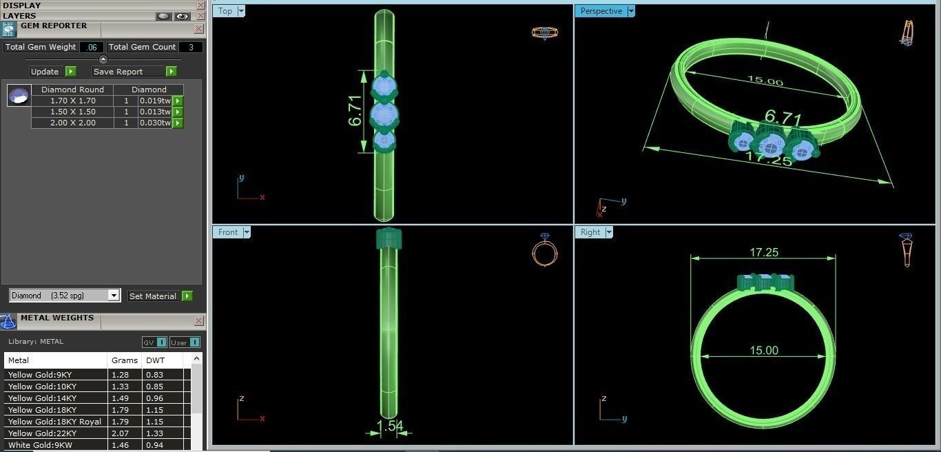 Ultra light wt minimalist Women Ring 3dm stl renders 3D print model_3