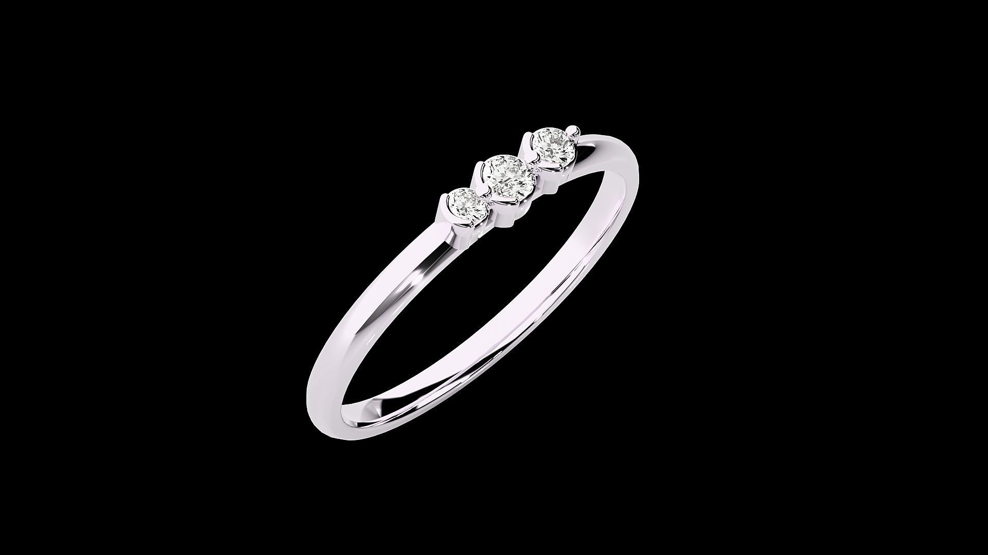 Ultra light wt minimalist Women Ring 3dm stl renders 3D print model_12